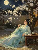 月色溶溶夜，花陰寂寂春
